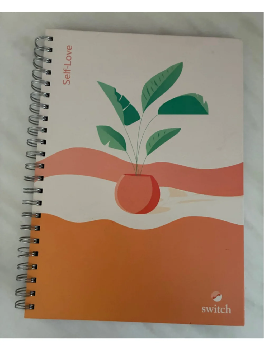 Self-Love Guided Journal Notebook One Size Orange Beige